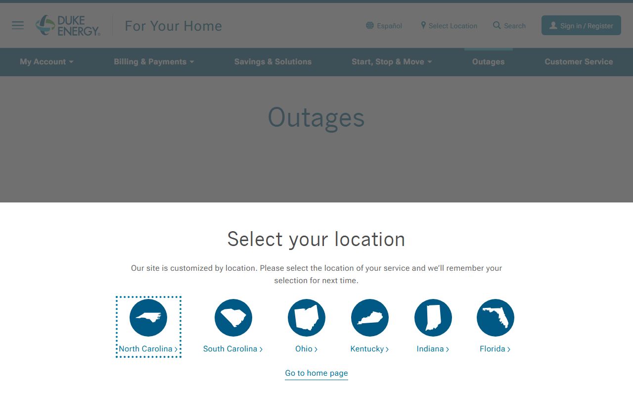 Garner phone directory Duke Energy outage reporting